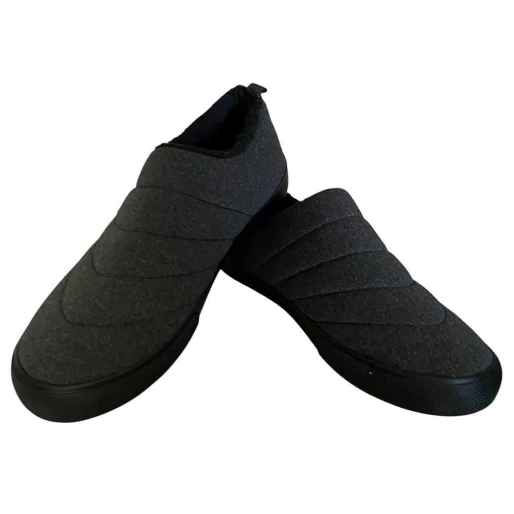 Hurley Men's ARLO PUFF Charcoal Gray Slip On Casual Shoes Size 10M Faux Fur